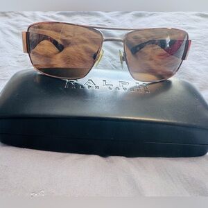 Ralph Lauren Gold Frame Sunglasses with Dark Lenses